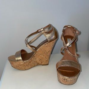 Steve Madden Rose Gold Sandal Wedge